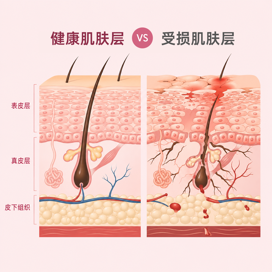 肌肤层示意图